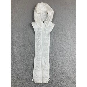 Lululemon Another Mile Hooded Dickie Women White Quilted Insulated Layer